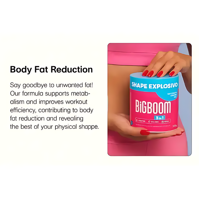 BigBoom 3-in-1 Creatine with collagen and BCAAs for muscle and glute growth - Buy now at MKPBR.COM - Worldwide Shipping