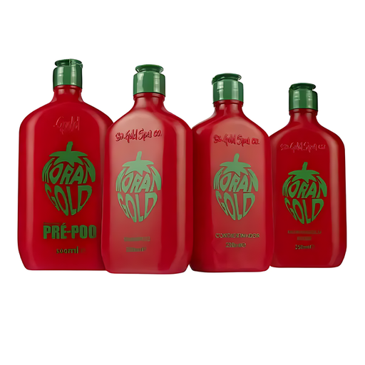 Gold Spell Co. Morangold full hair treatment kit with 4 products for deep hydration, nutrition, and shine - Buy now at MKPBR.COM - Worldwide Shipping