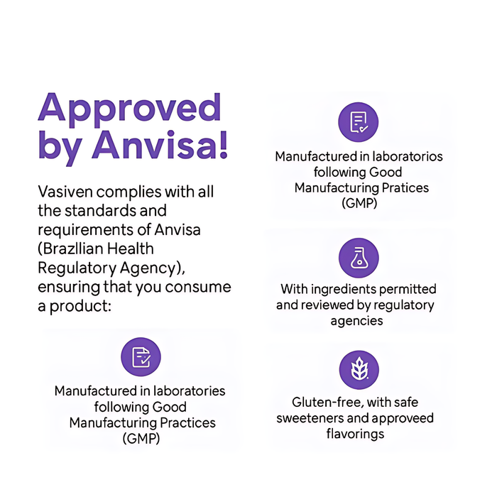 Vasiven ANVISA approval, GMP-certified manufacturing, regulatory compliance and gluten-free formula – MKPBR.COM