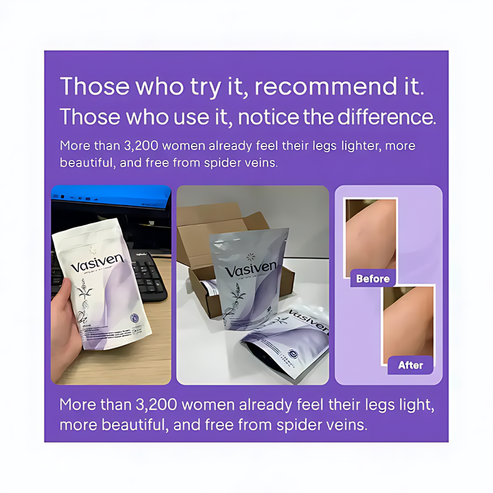 Customer reviews and before-after photos of real Vasiven results for lighter legs free from spider veins – MKPBR.COM